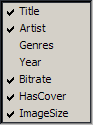 Album checker context menu
